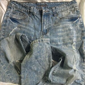 Rue21 Distressed Light Blue Jeans